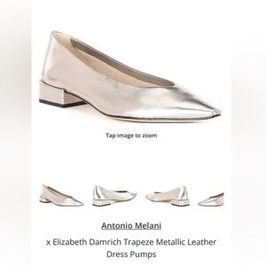 Elizabeth Damrich Trapeze Metallic Leather
Dress Pumps size 7